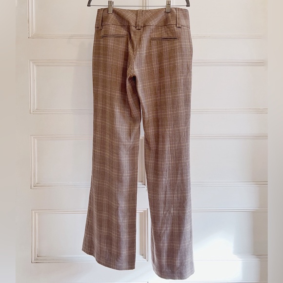 Alice + Olivia Plaid Low/Mid-Rise Flair Trousers - Picture 2 of 6